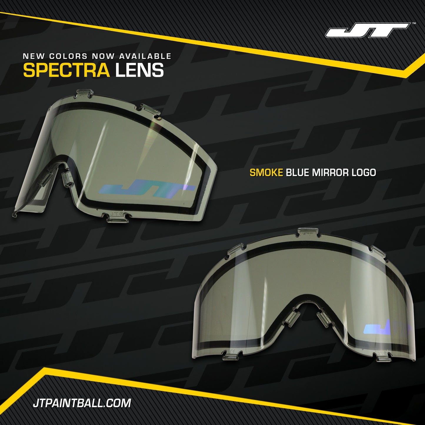 JT Proflex Lens - Smoked (Blue Mirror Logo)