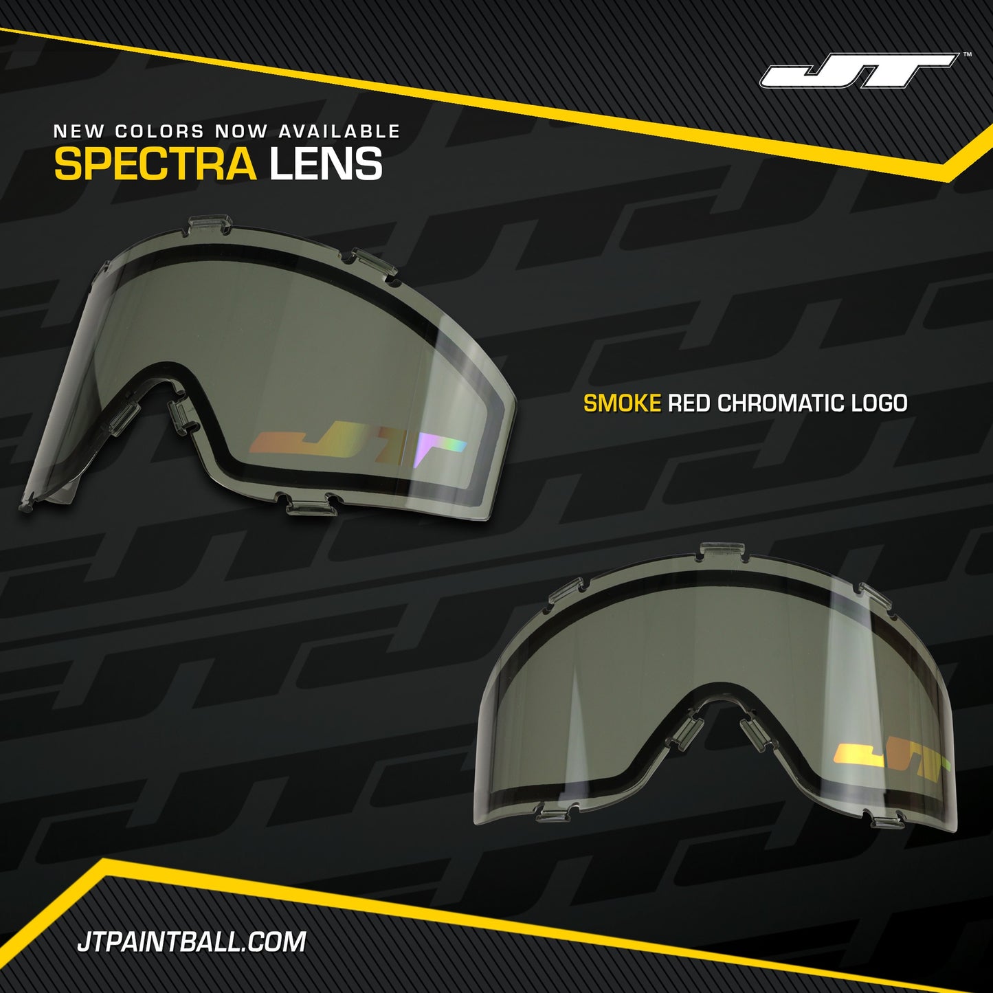JT Proflex Lens - Smoked (Red Chromatic Logo)