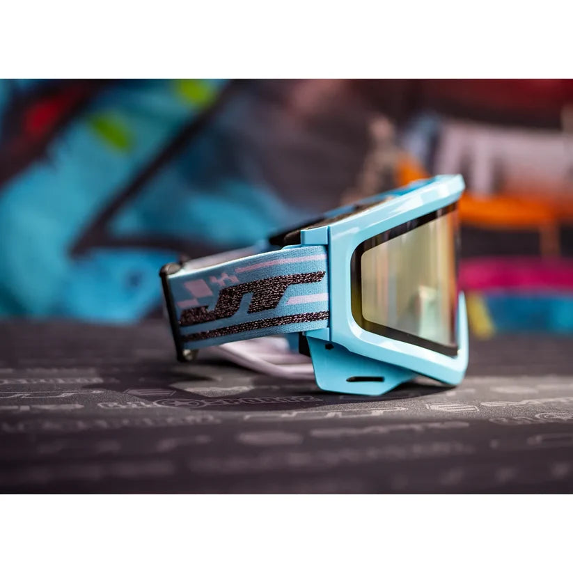 JT QLS Frame - Carolina Blue w Clear Lens and Strap