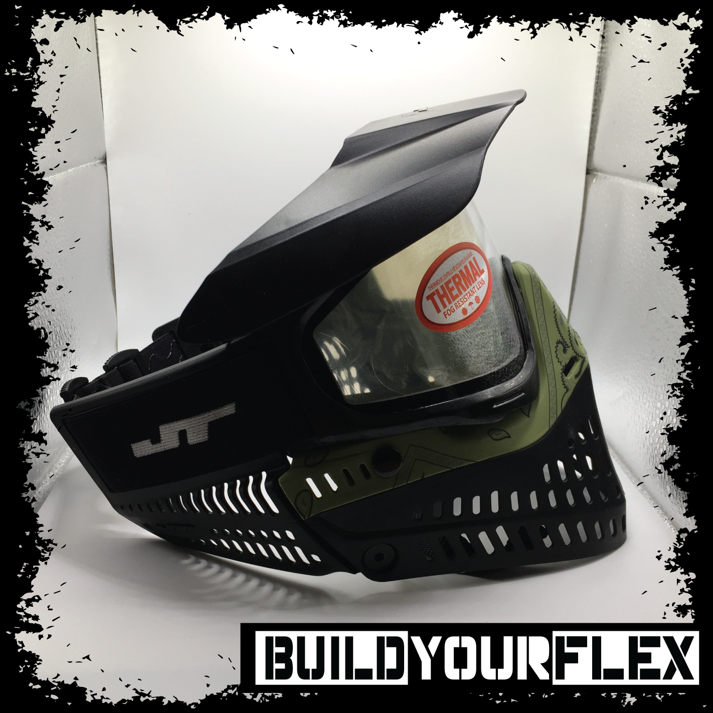 JT Proflex Goggle - Black / Olive Bandana