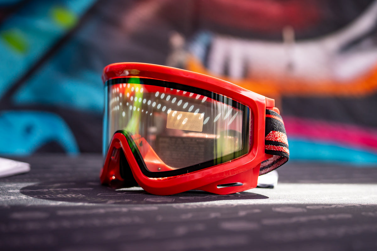 JT QLS Frame - Brimstone Red w Clear Lens and Strap