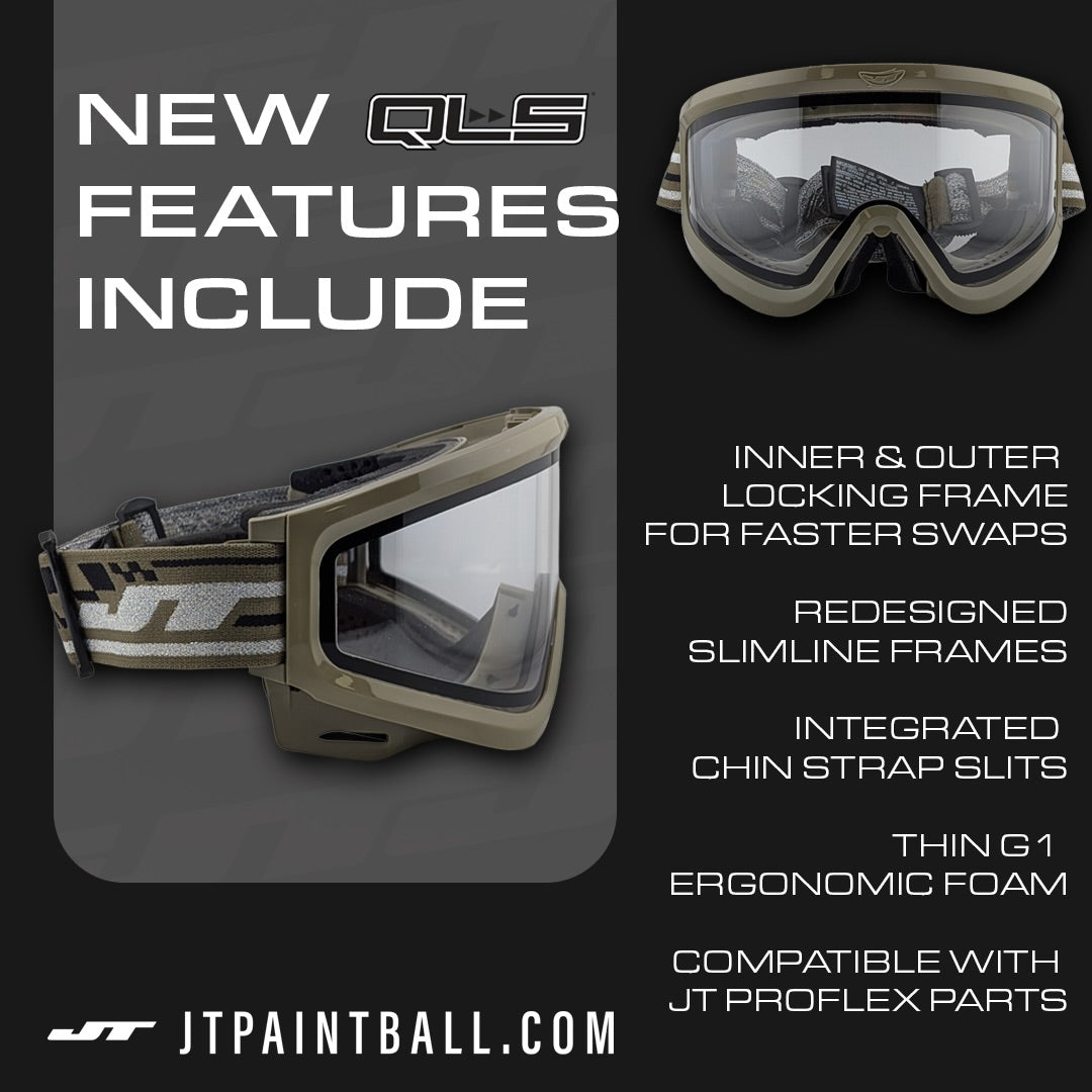 JT Proflex QLS Frame - ICE Clear w Clear Lens and Strap