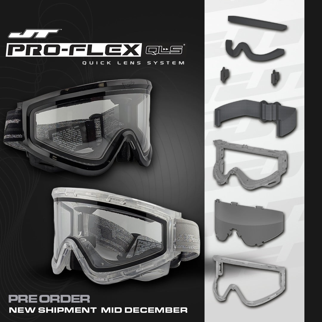 JT Proflex QLS Frame - ICE Clear w Clear Lens and Strap