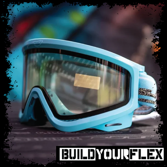 JT QLS Frame - Carolina Blue w Clear Lens and Strap