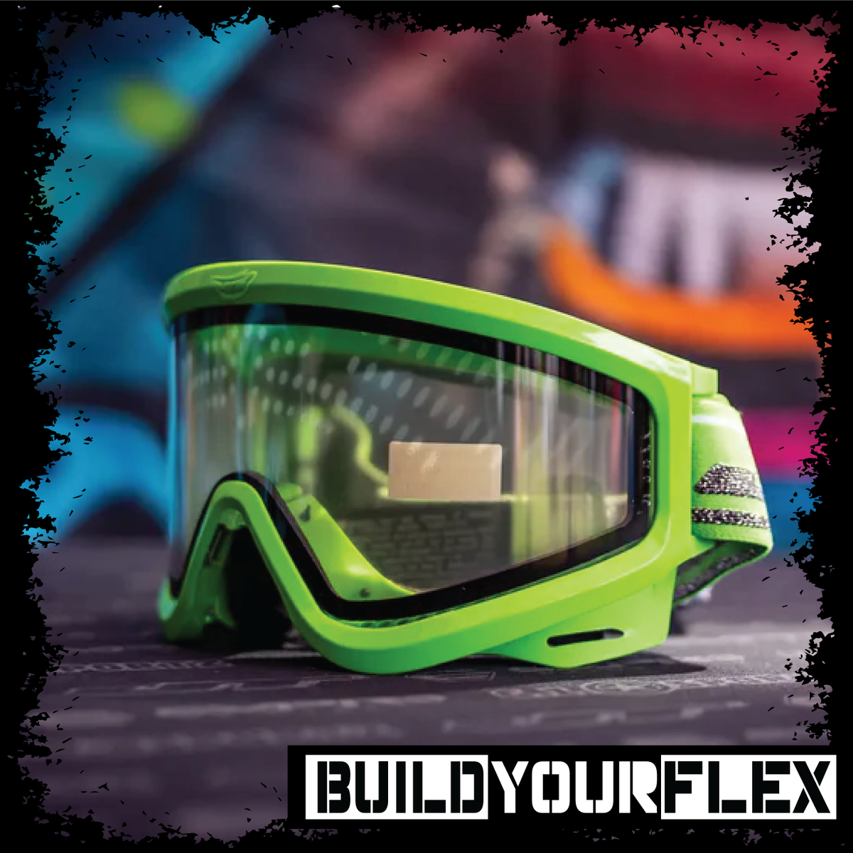 JT QLS Frame - Lime w Clear Lens and Strap