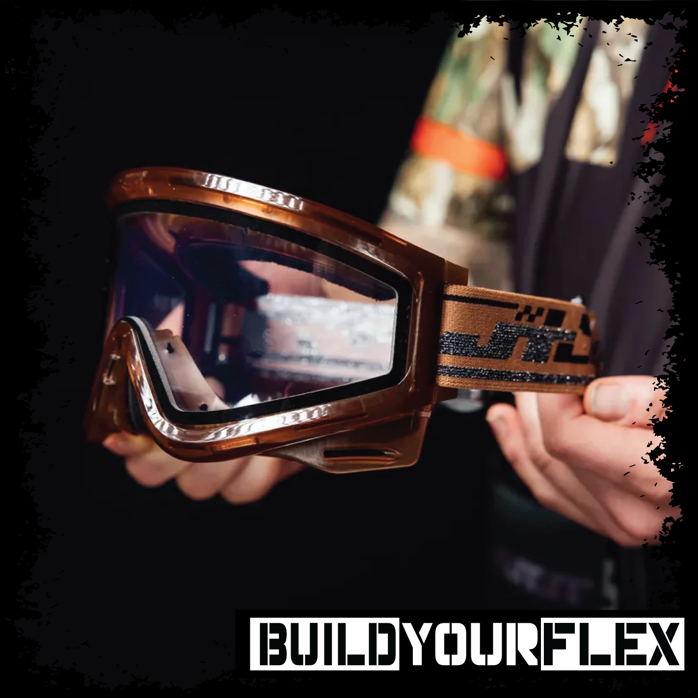 JT Proflex QLS Frame - ICE Brown w Clear Lens and Strap