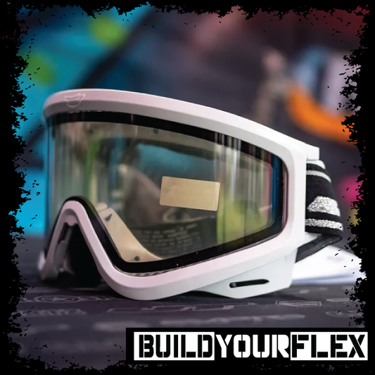 JT QLS Frame - White w Clear Lens and Strap