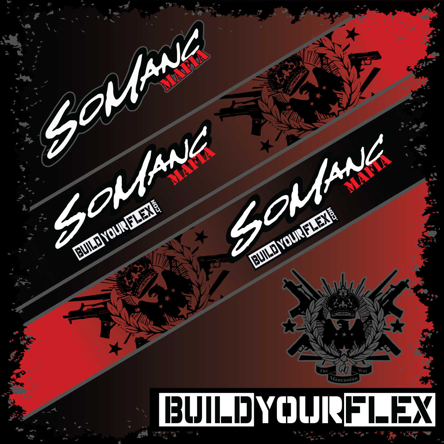 Build Your Flex Strap - Sublimated - SoManc Retro Fade