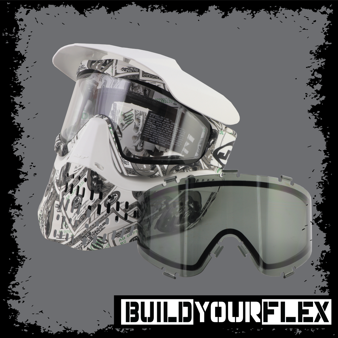 JT Proflex Goggle - 100 Dollar Bill w/ Clear & Smoke