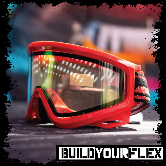 JT QLS Frame - Brimstone Red w Clear Lens and Strap